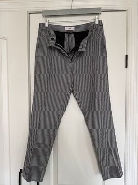 Mango Black & White Mini Houndstooth Tailored Pants